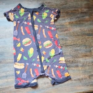 Little Sleepies Grill & Chill Shortie Zippy - Size 2T